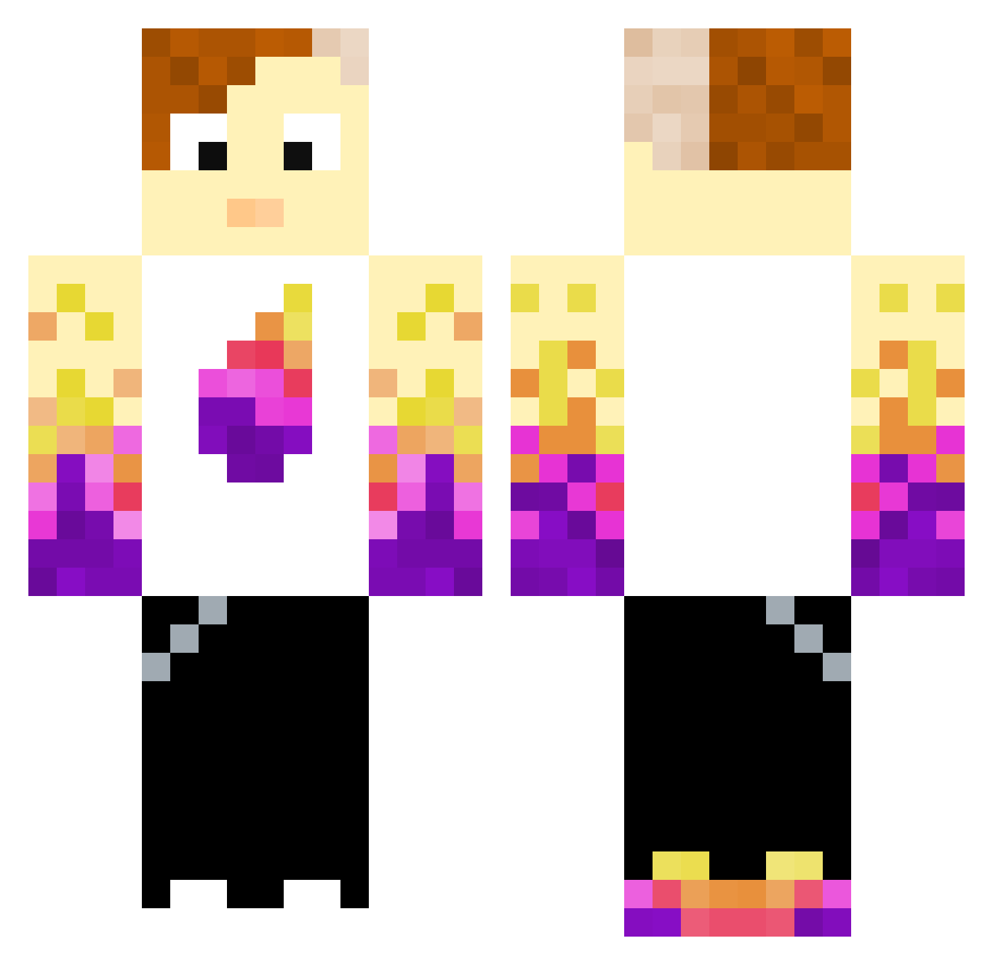 OG_Pear Minecraft skin, front and back view