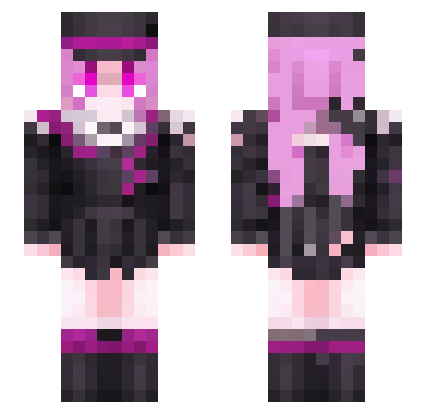 chen__an Minecraft skin, front and back view