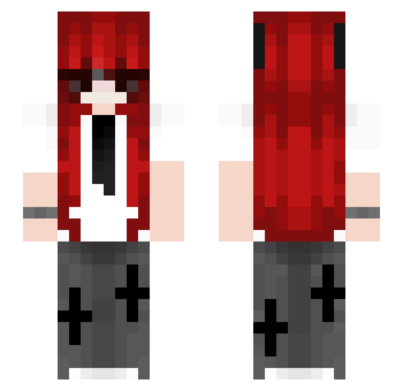 IamPush Minecraft skin, front and back view