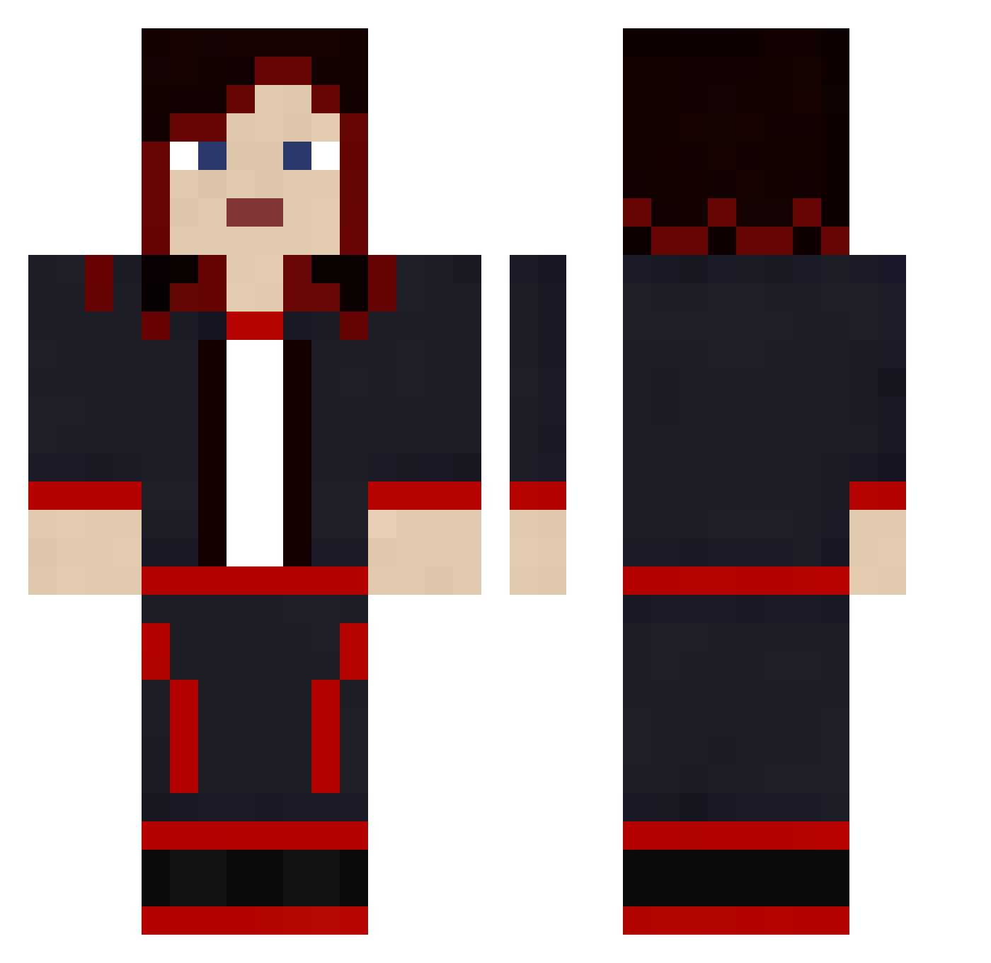 The_Shotty Minecraft skin, front and back view