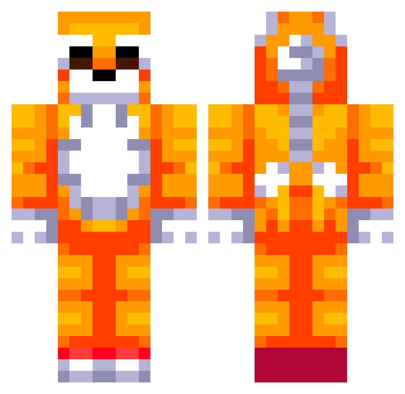 d00fman Minecraft skin, front and back view