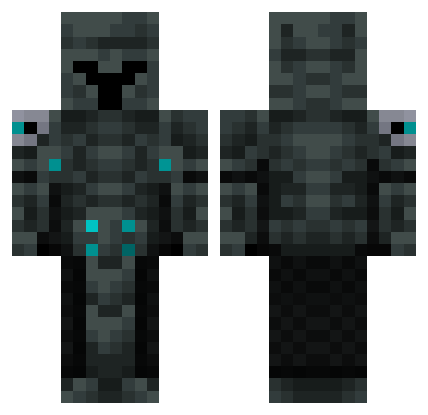 Drekkai84 Minecraft skin, front and back view