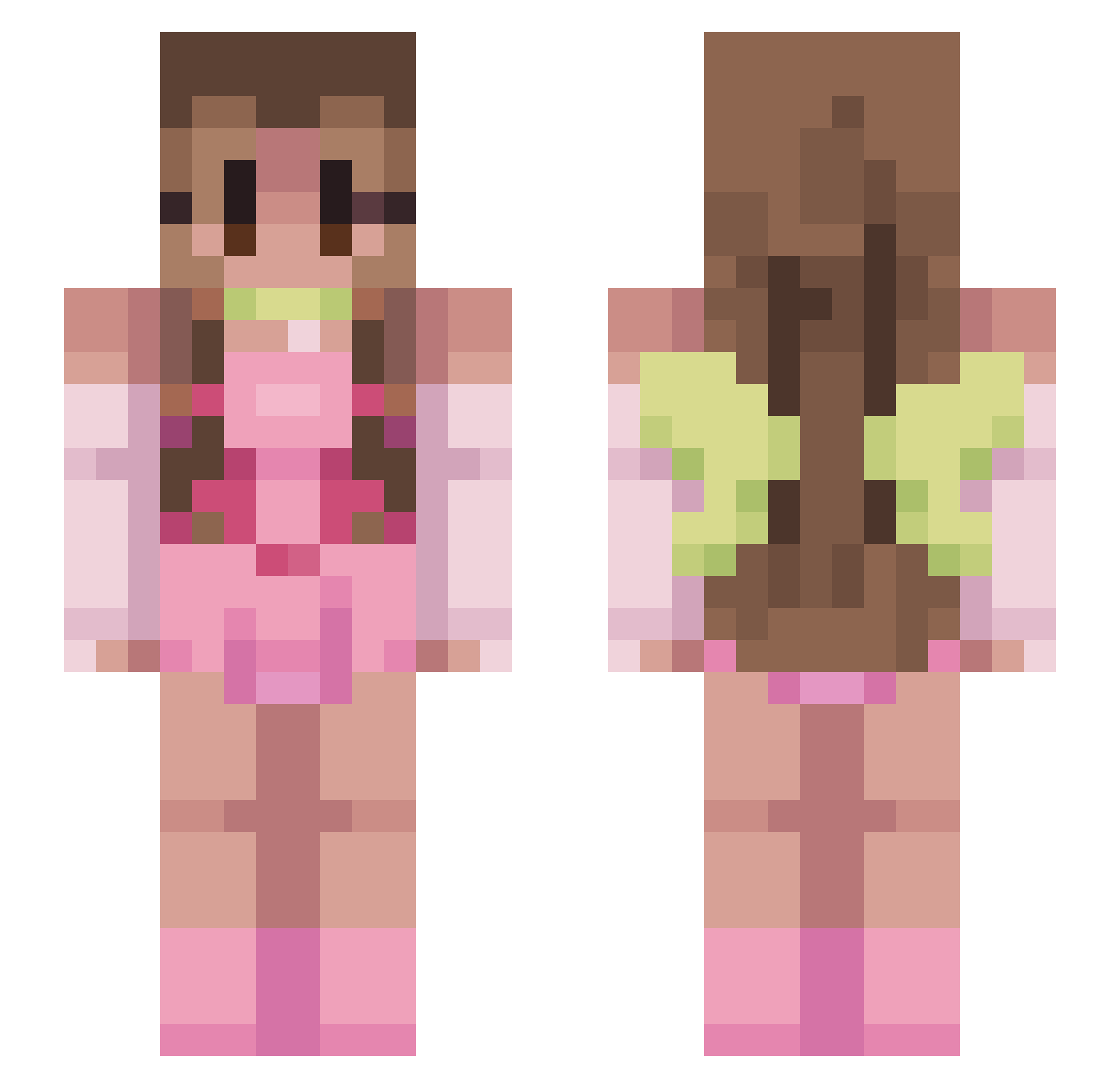 LoesDePoes1 Minecraft skin, front and back view