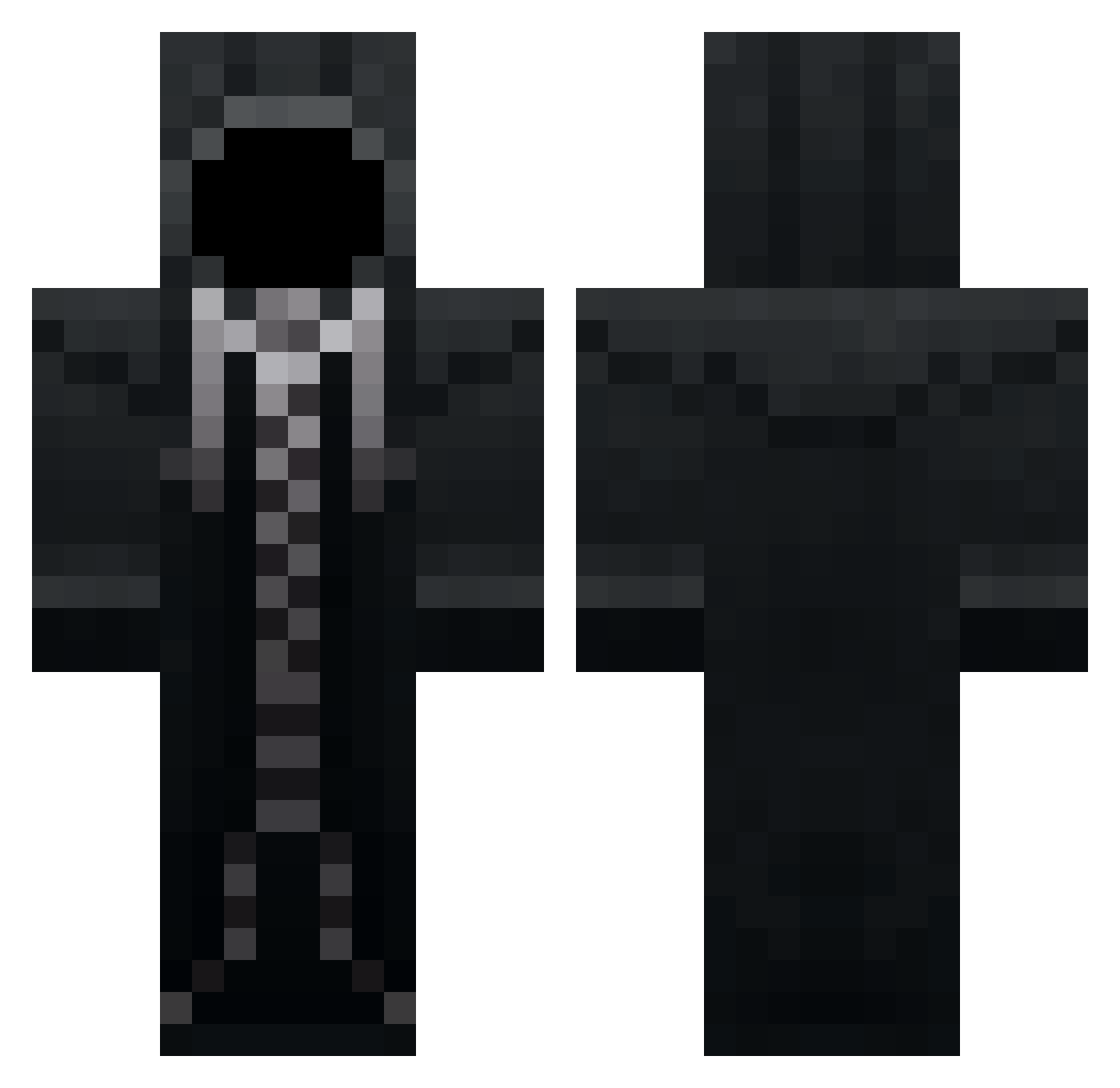 Chrno3107 Minecraft skin, front and back view