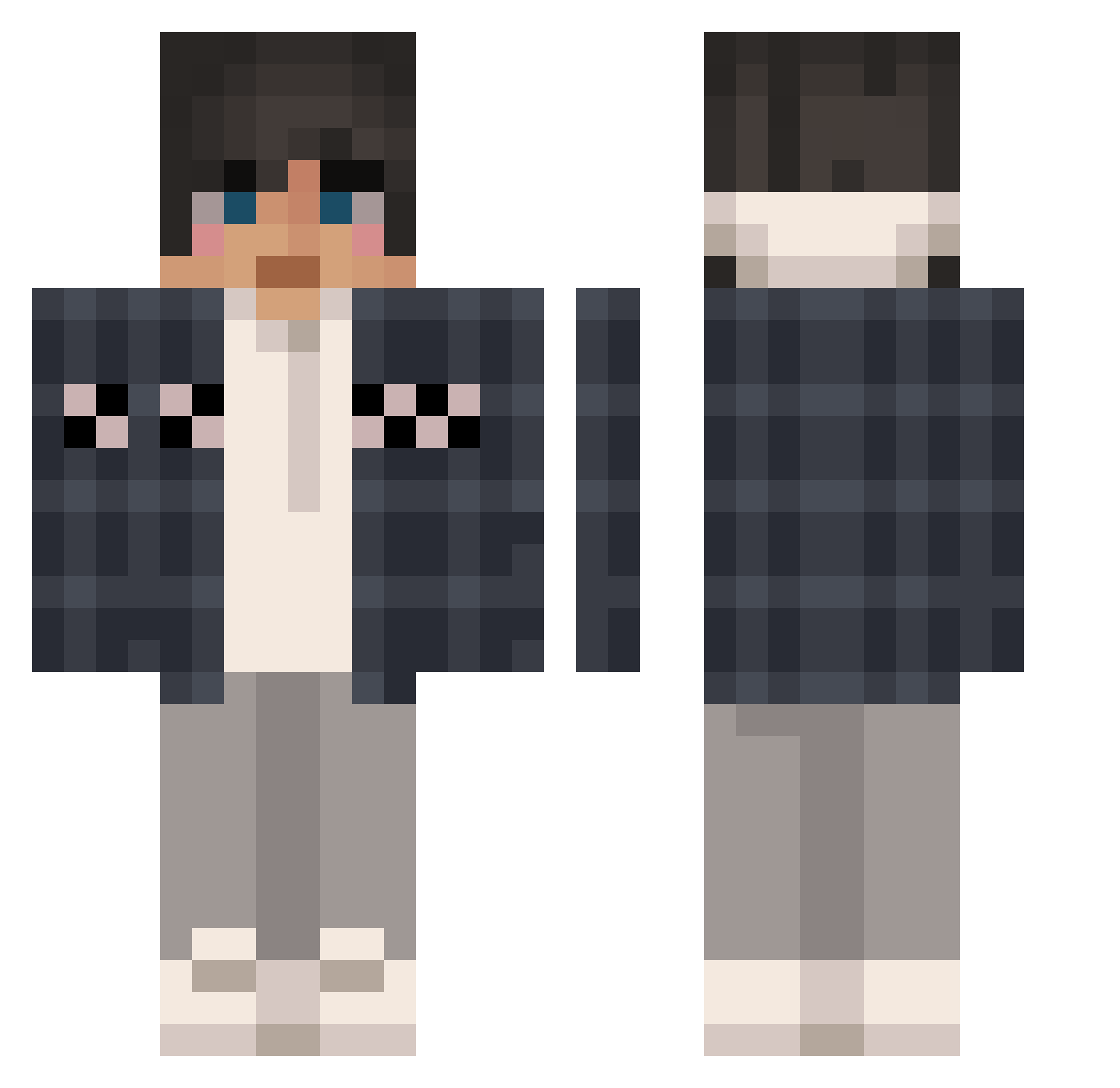 Aspexss_ Minecraft skin, front and back view