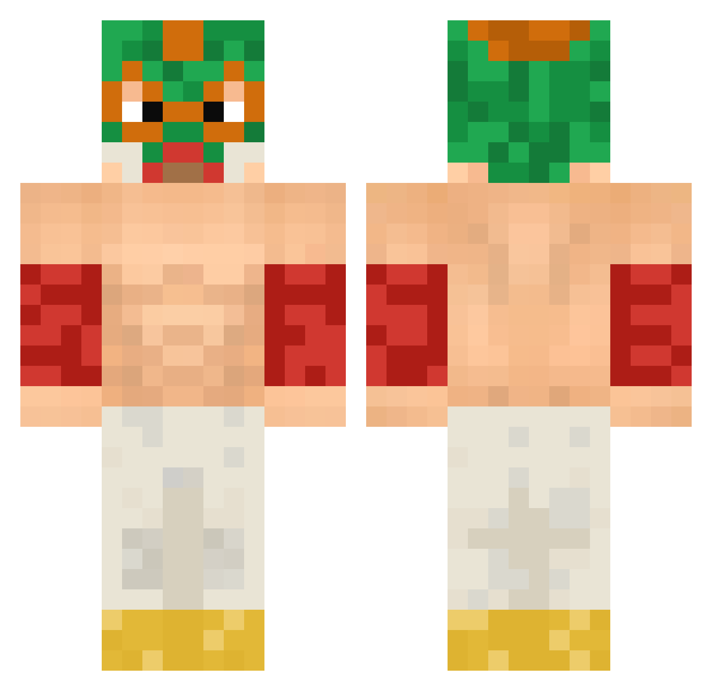 TheLordMoose Minecraft skin, front and back view