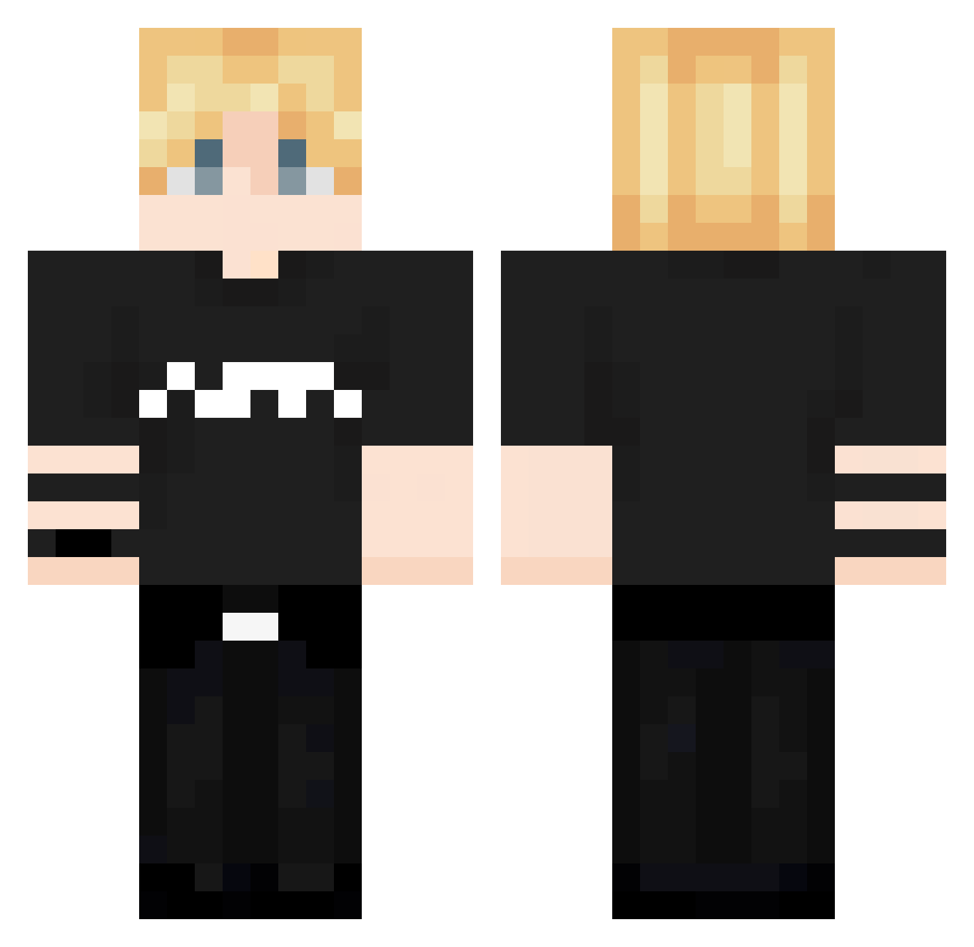 toxiccrisis Minecraft skin, front and back view