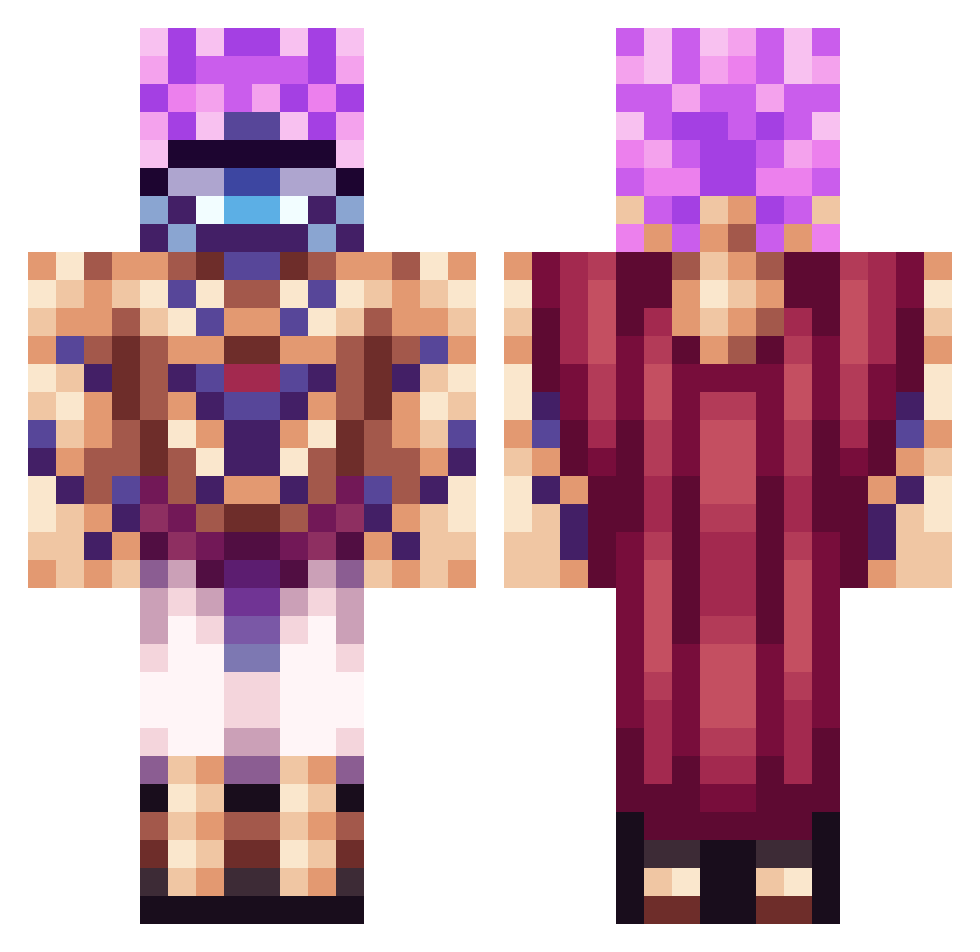 winteraespalover Minecraft skin, front and back view
