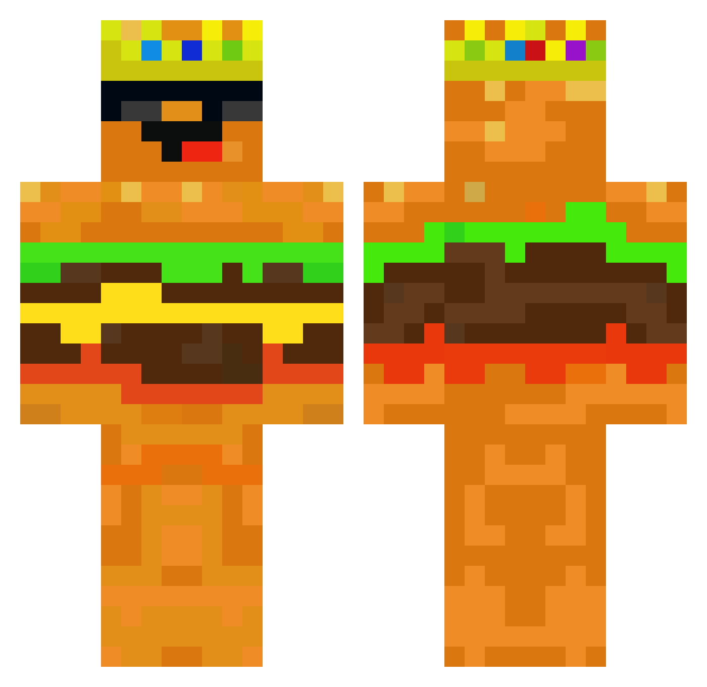 starfishthomas11 Minecraft skin, front and back view