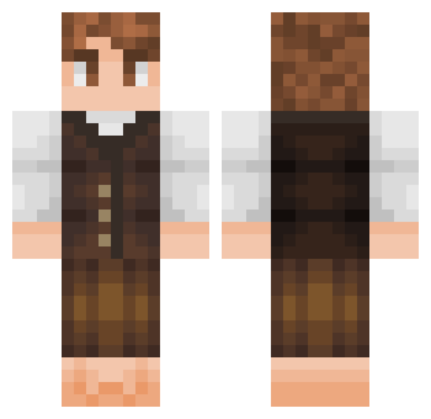 Dev_57 Minecraft skin, front and back view