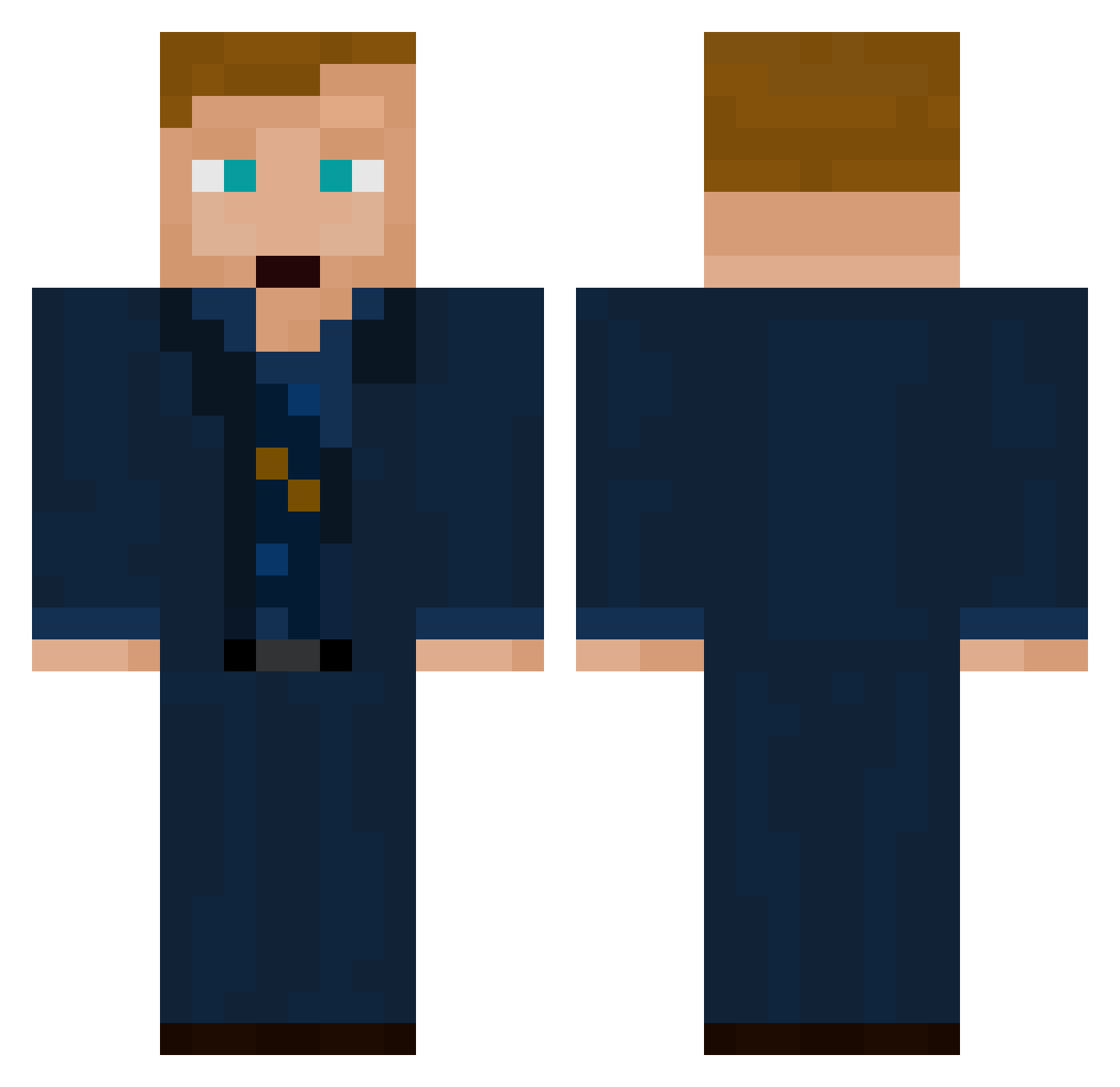 worldlol Minecraft skin, front and back view