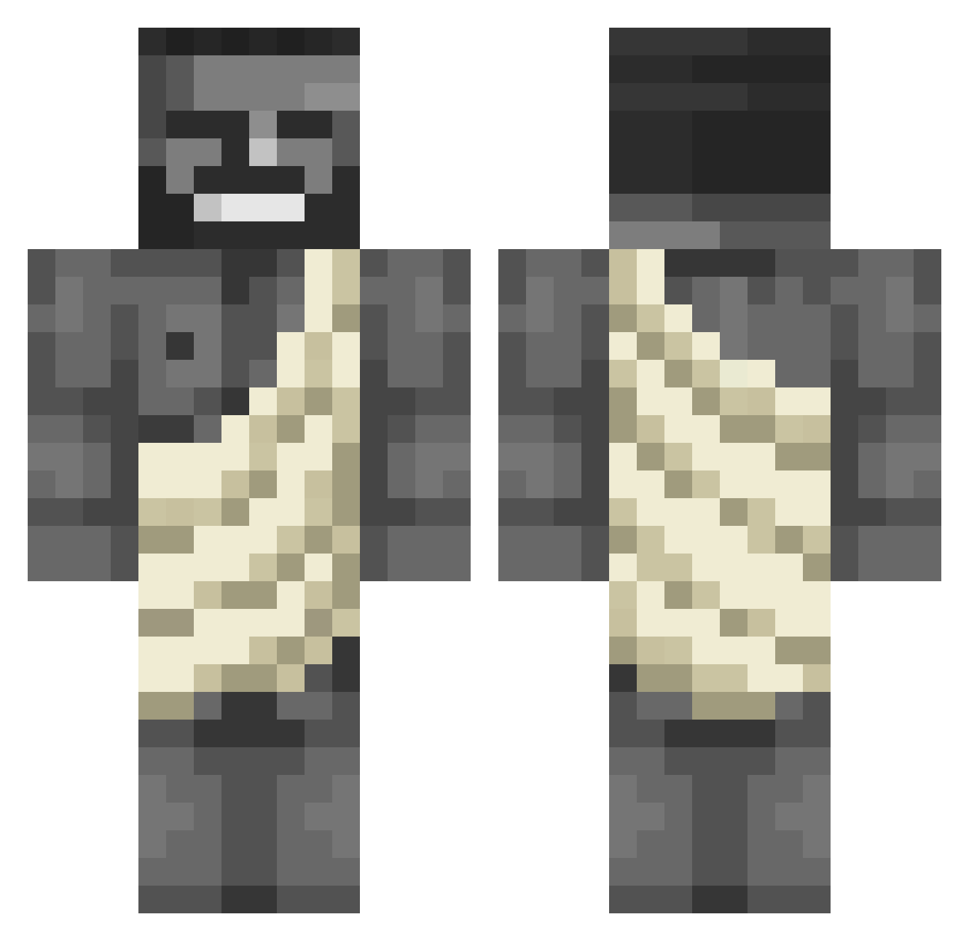 Apoli0n Minecraft skin, front and back view