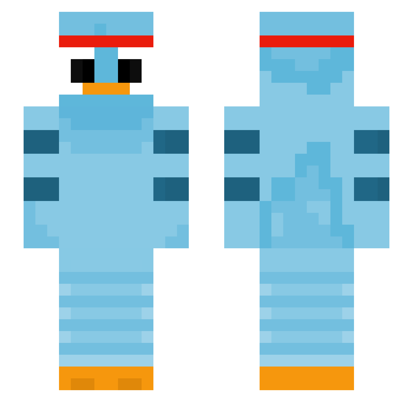 manzana369 Minecraft skin, front and back view