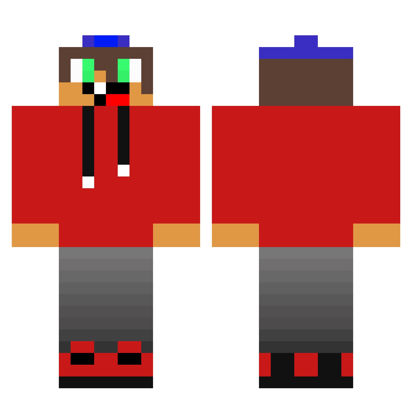 FiiihDoSm0k3y_ Minecraft skin, front and back view