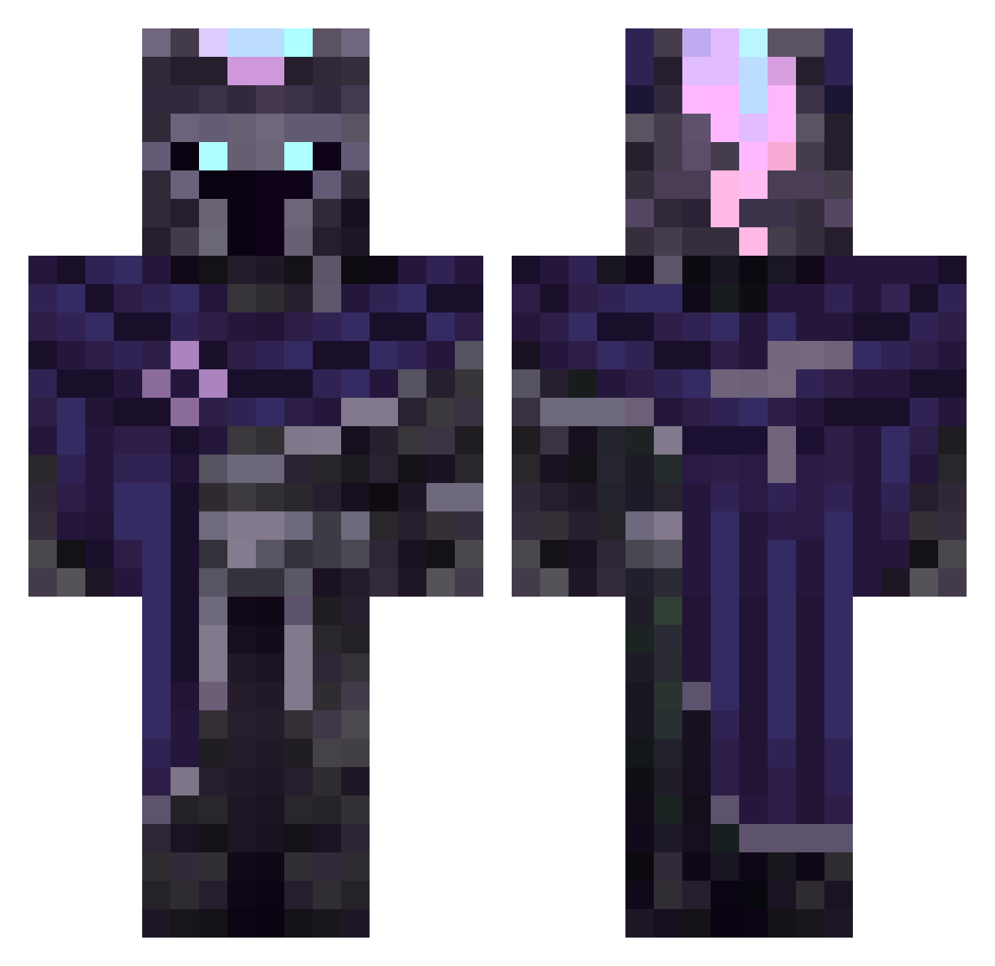 SERAPH_TERMINAL Minecraft skin, front and back view