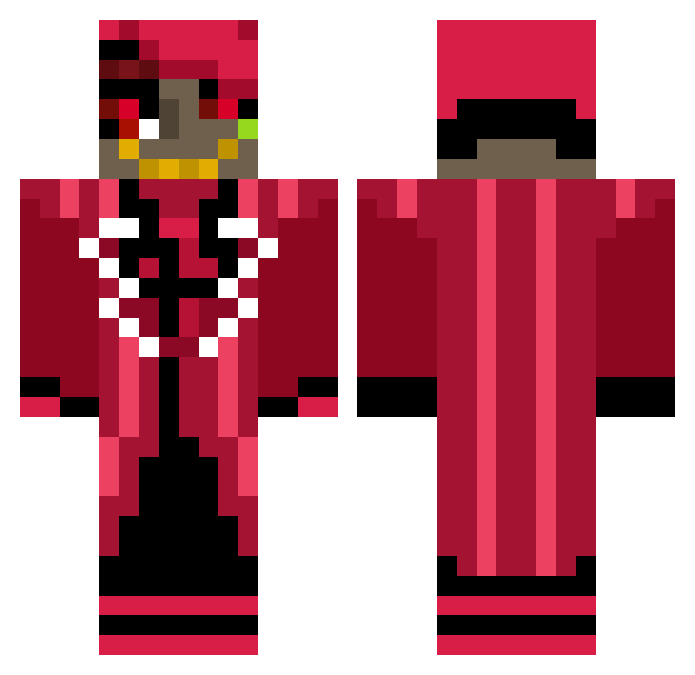 ArceusBuddy999 Minecraft skin, front and back view