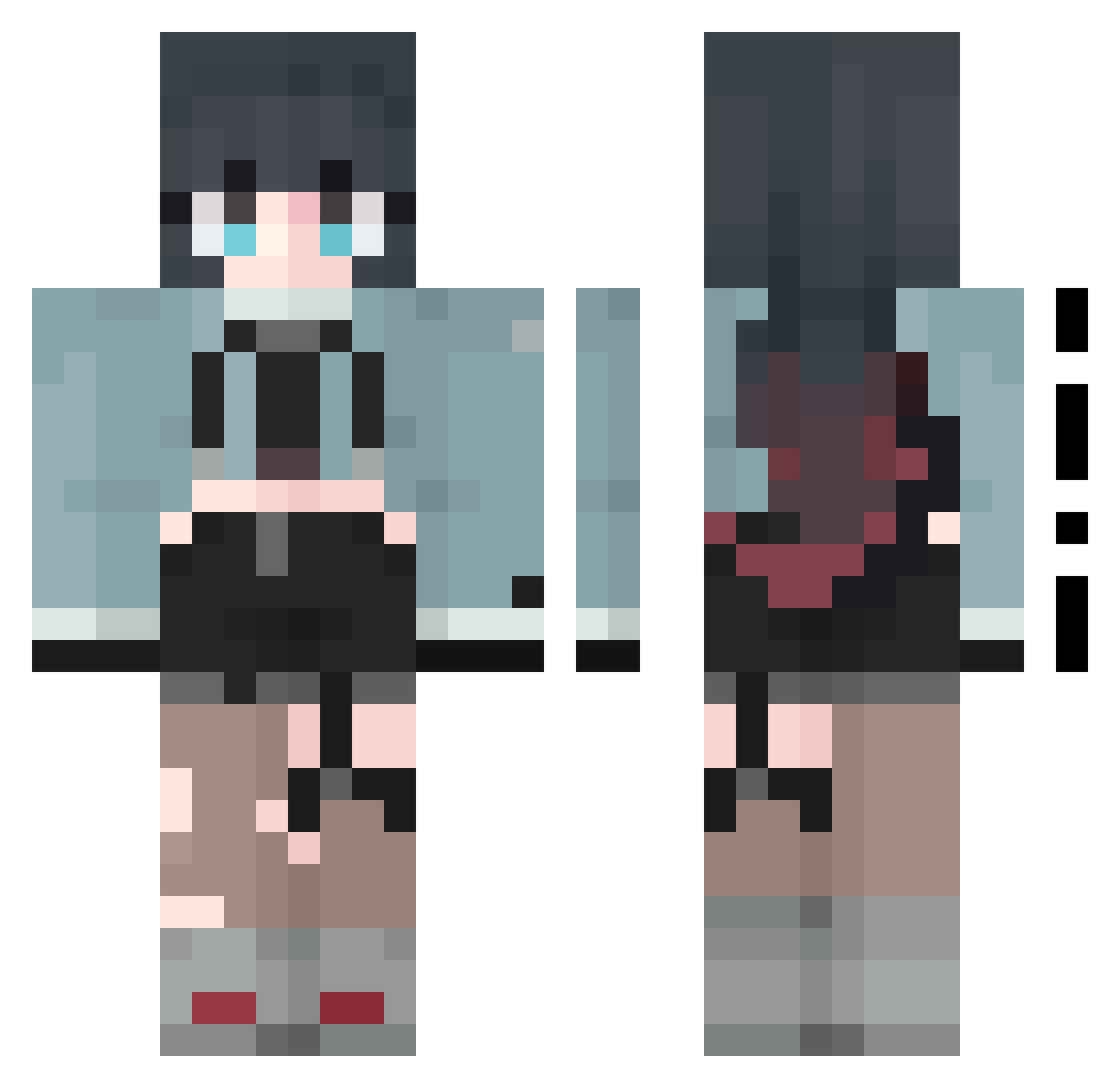 xSylas Minecraft skin, front and back view