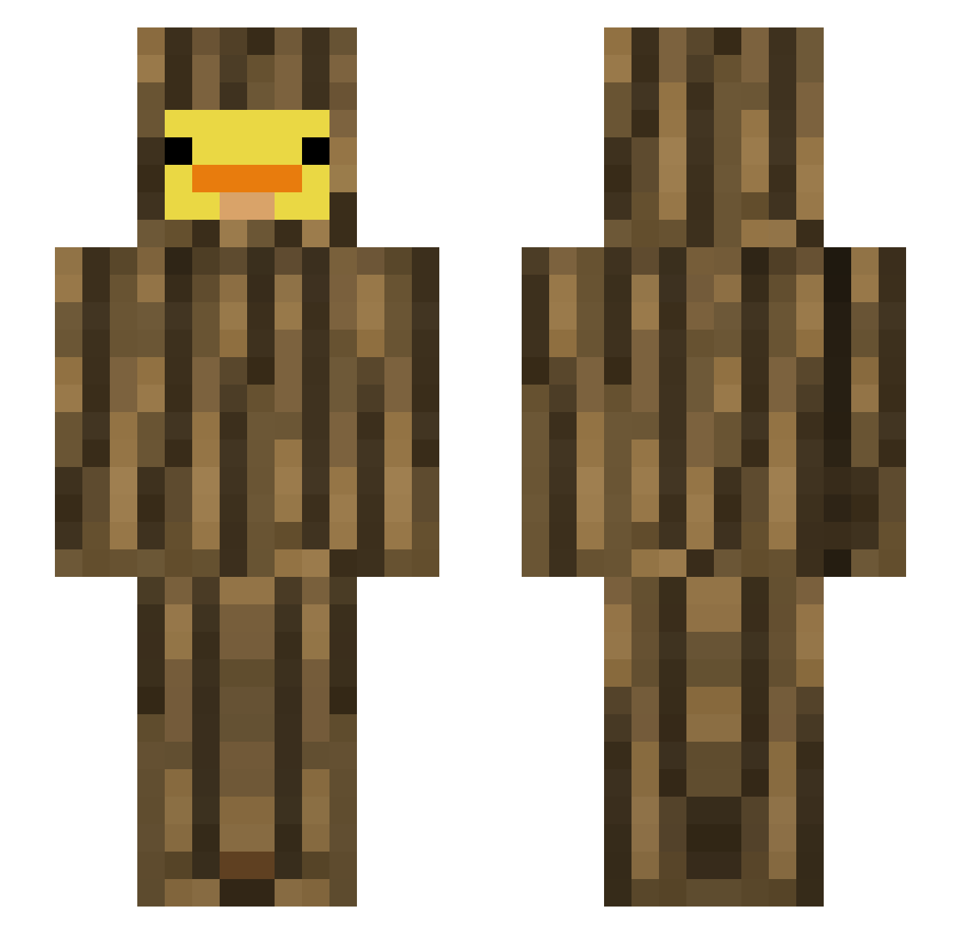 Spearwood Minecraft skin, front and back view