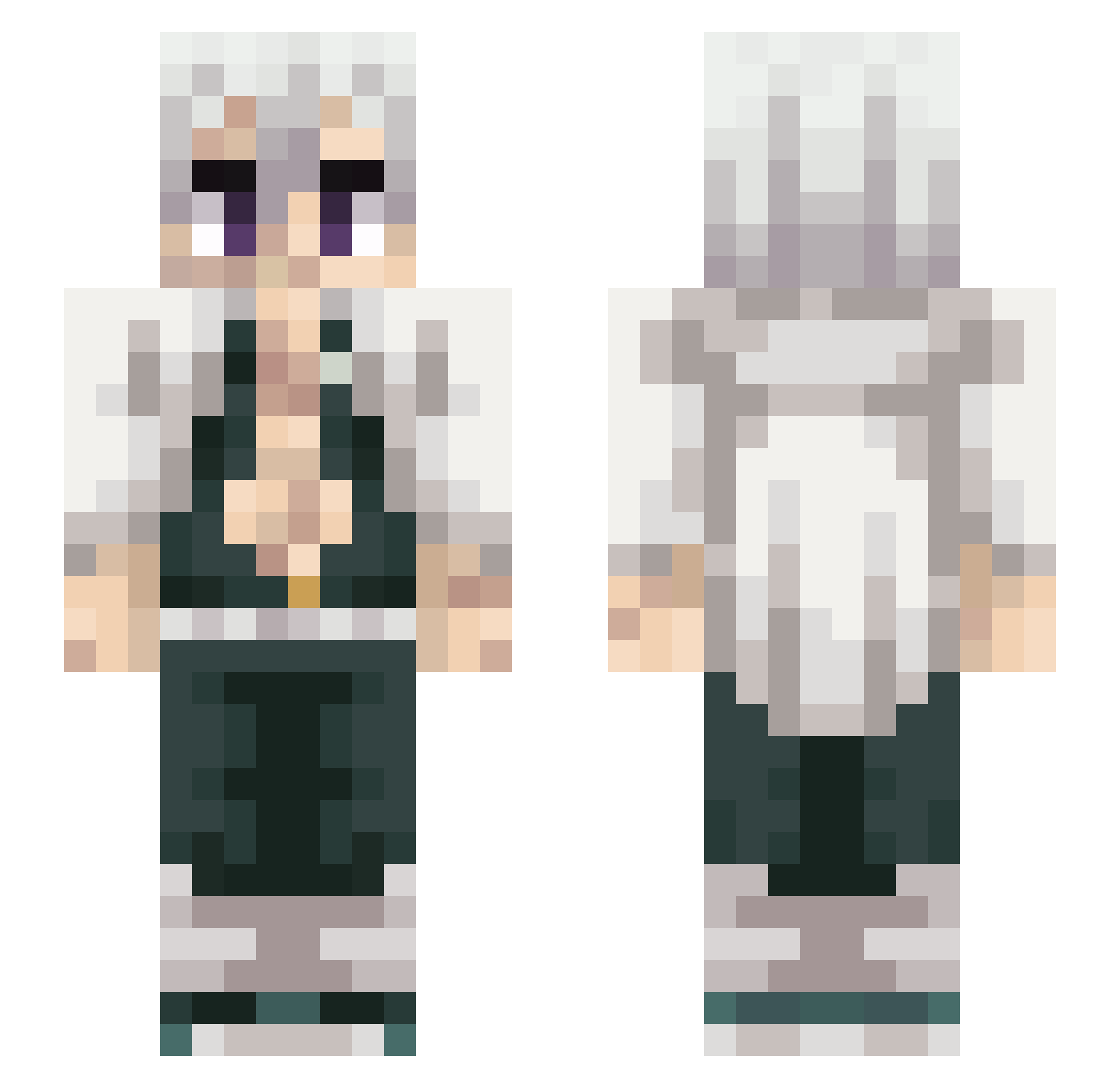 Phalcoops Minecraft skin, front and back view