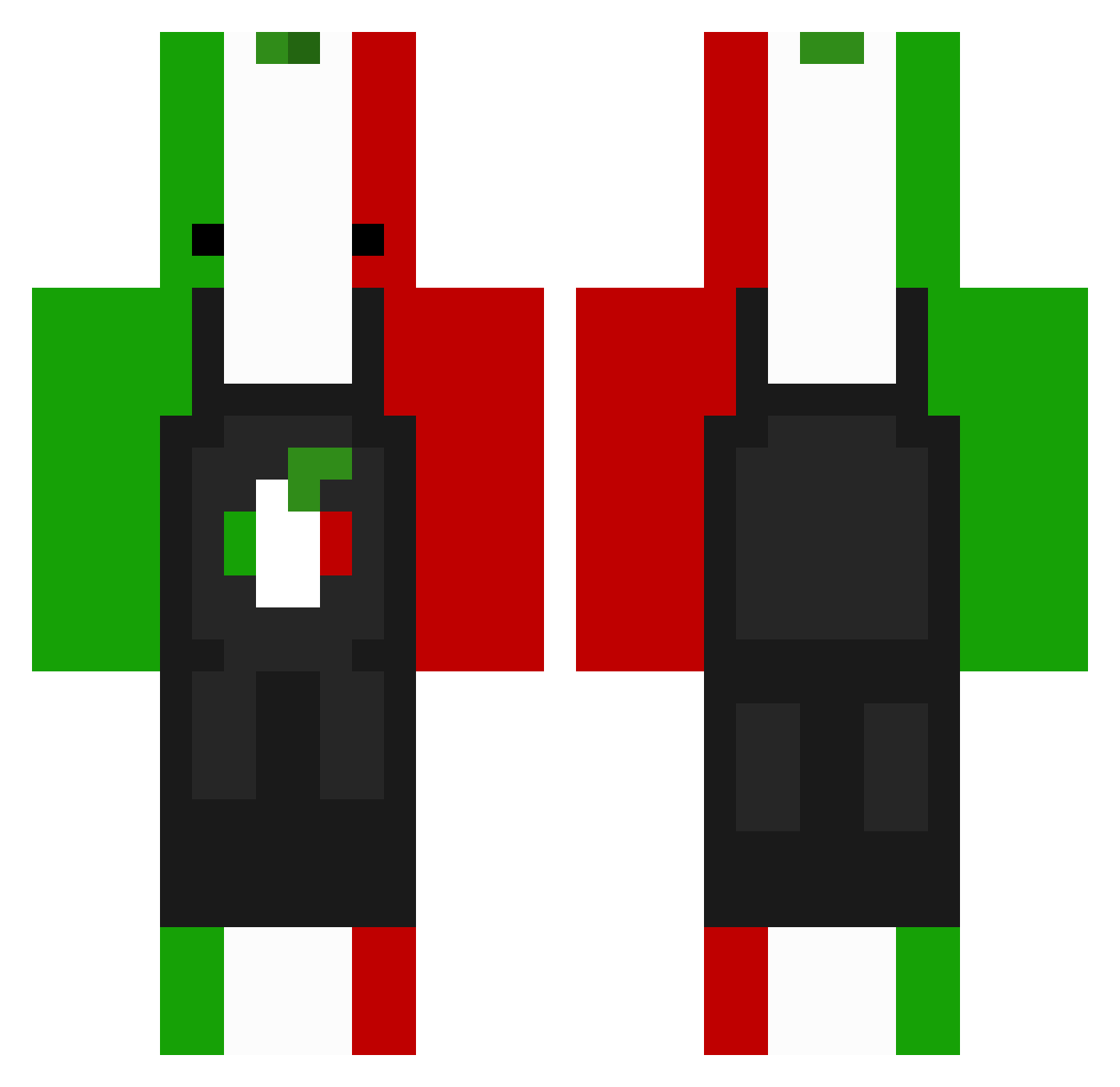 fonom13579 Minecraft skin, front and back view