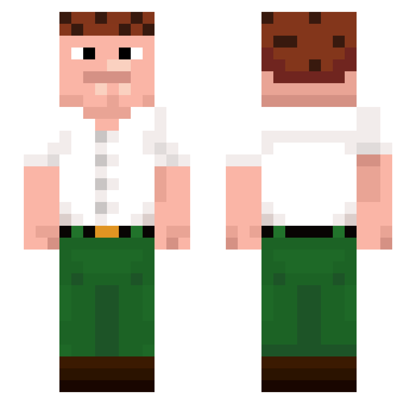 Unwreq8 Minecraft skin, front and back view