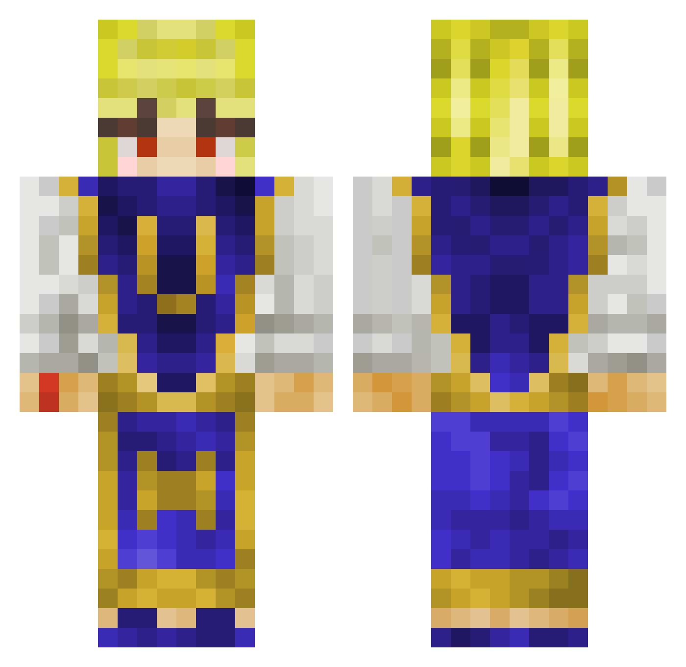 Holod Minecraft skin, front and back view