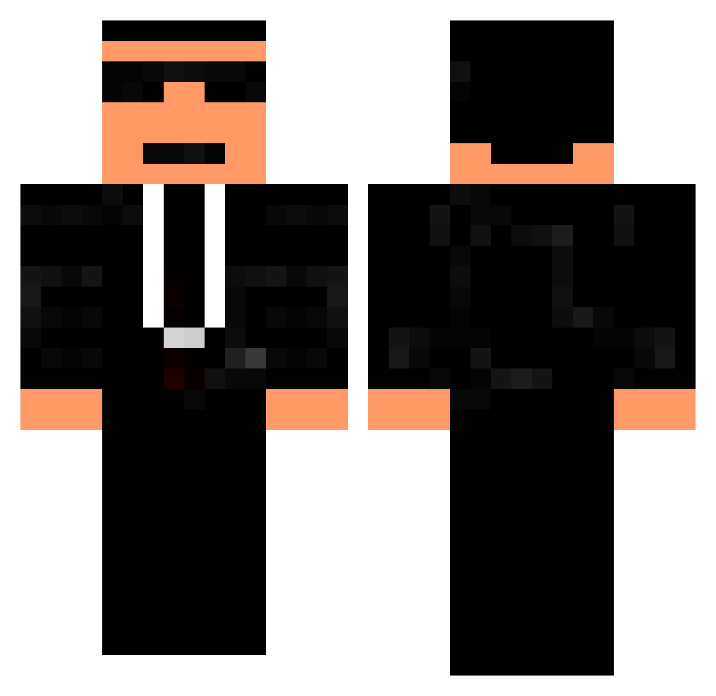 focalize Minecraft skin, front and back view