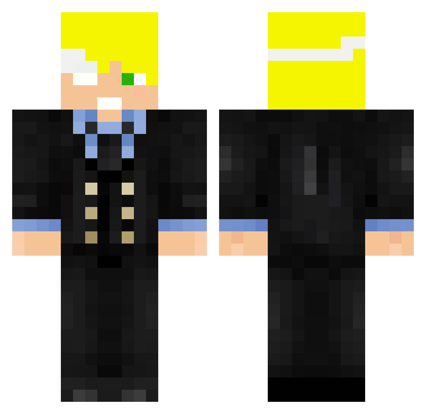 HashSlinqinq Minecraft skin, front and back view