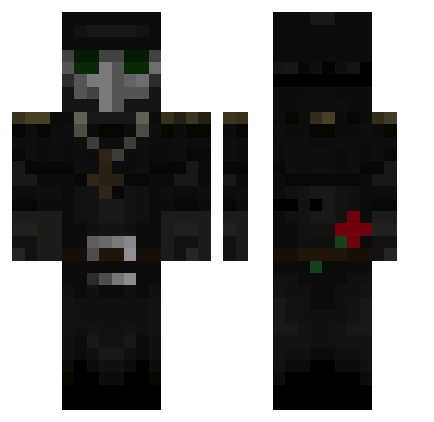 Lollo88 Minecraft skin, front and back view