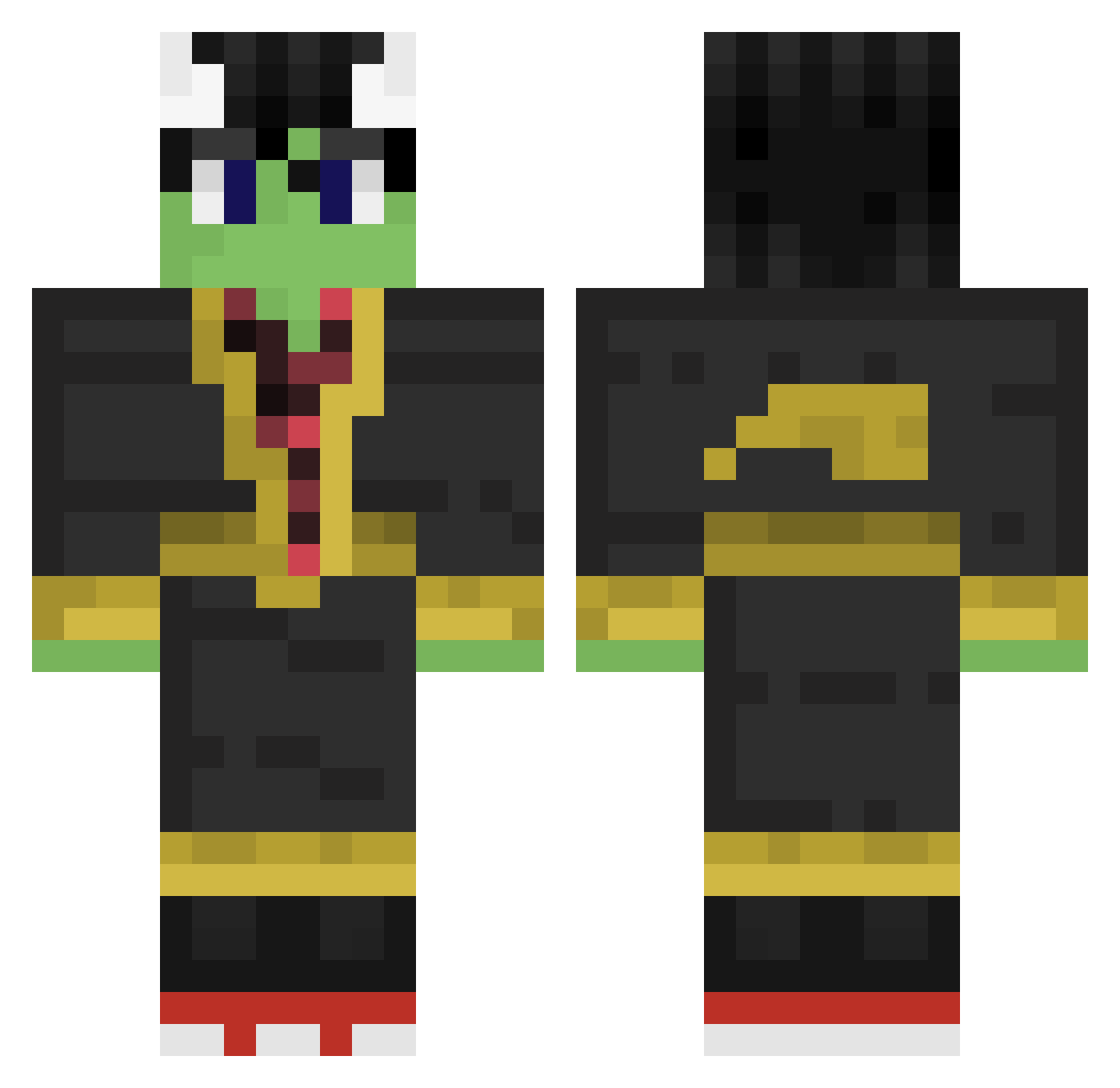Wystiria Minecraft skin, front and back view