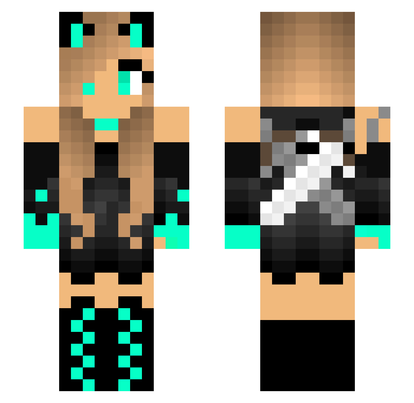 LOLHAHAHAHAHA Minecraft skin, front and back view