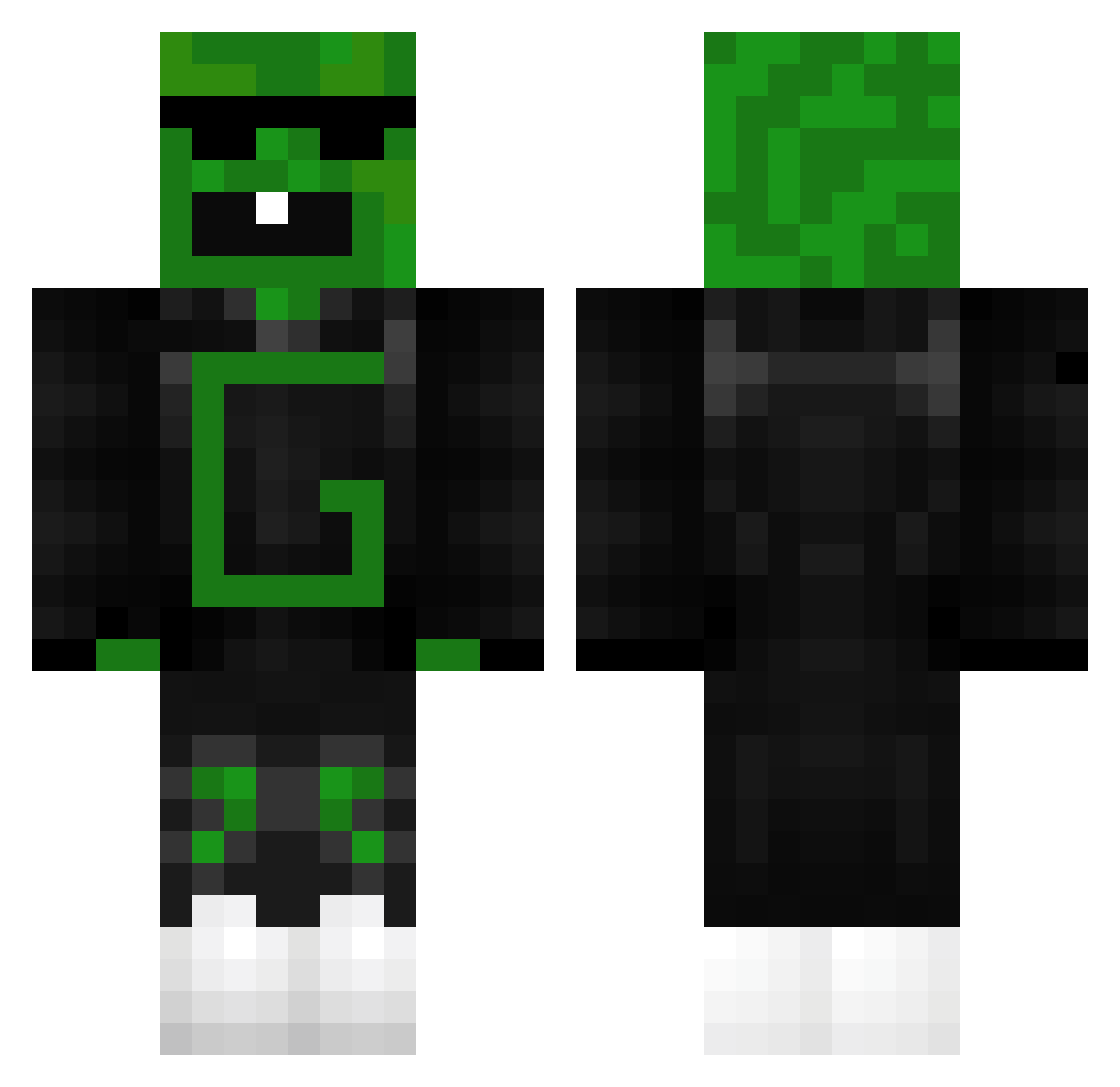 Twety502 Minecraft skin, front and back view