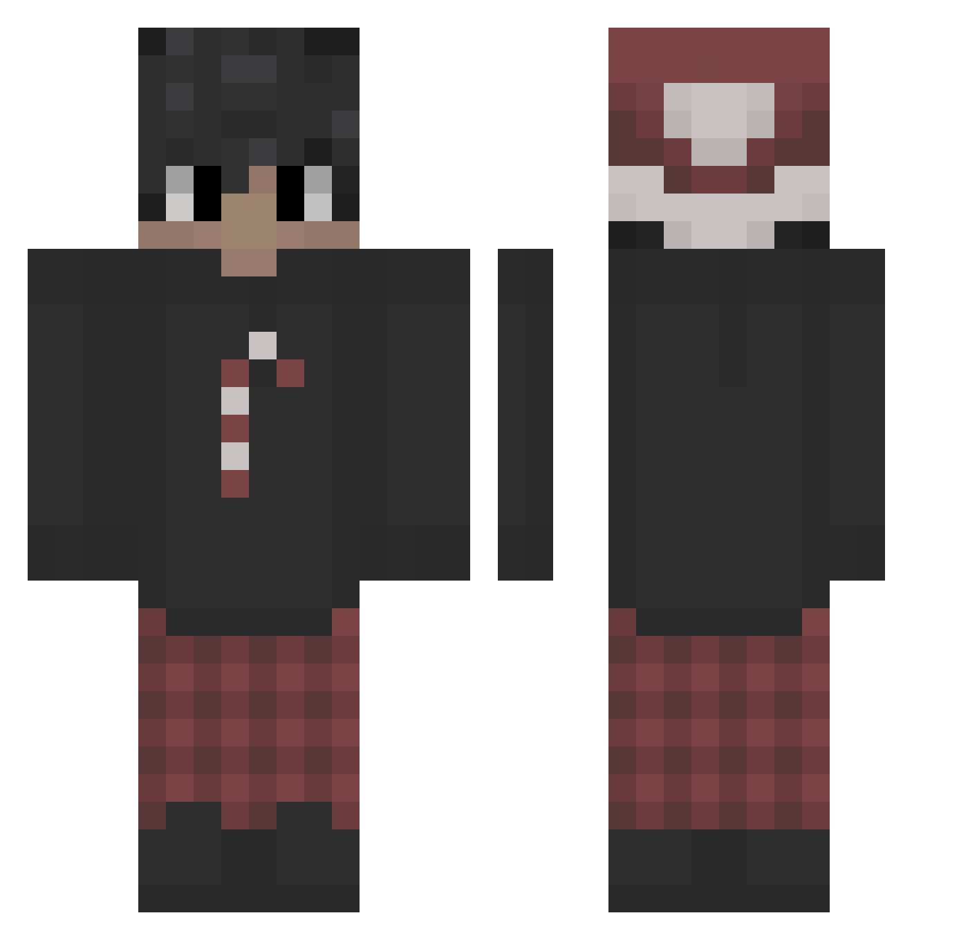 J0_3y Minecraft skin, front and back view