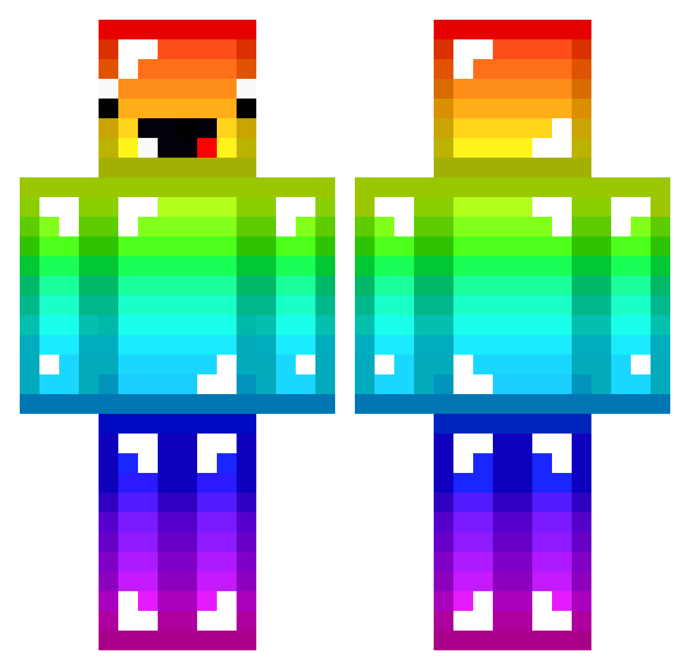 Stretch1 Minecraft skin, front and back view