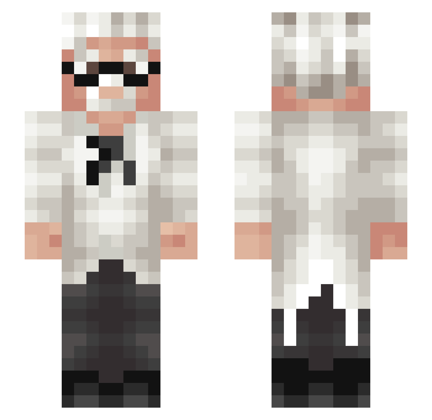 zingerb0x Minecraft skin, front and back view