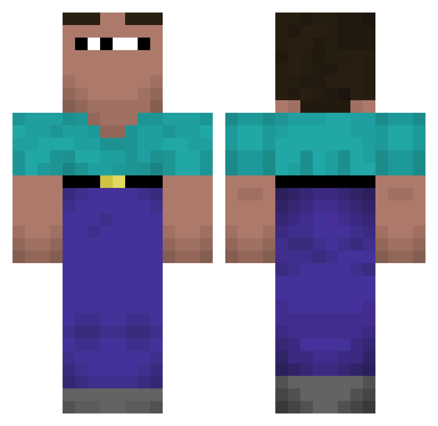CHEF__Crispy Minecraft skin, front and back view