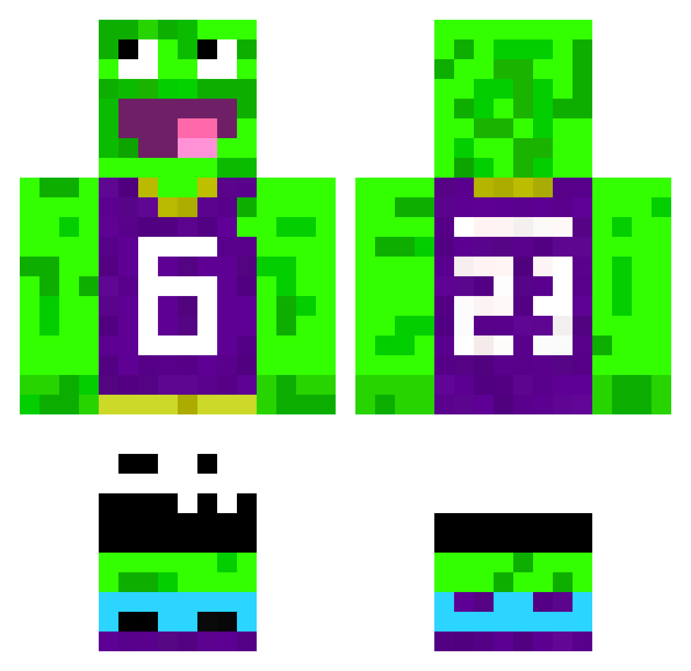 FilipRajder Minecraft skin, front and back view