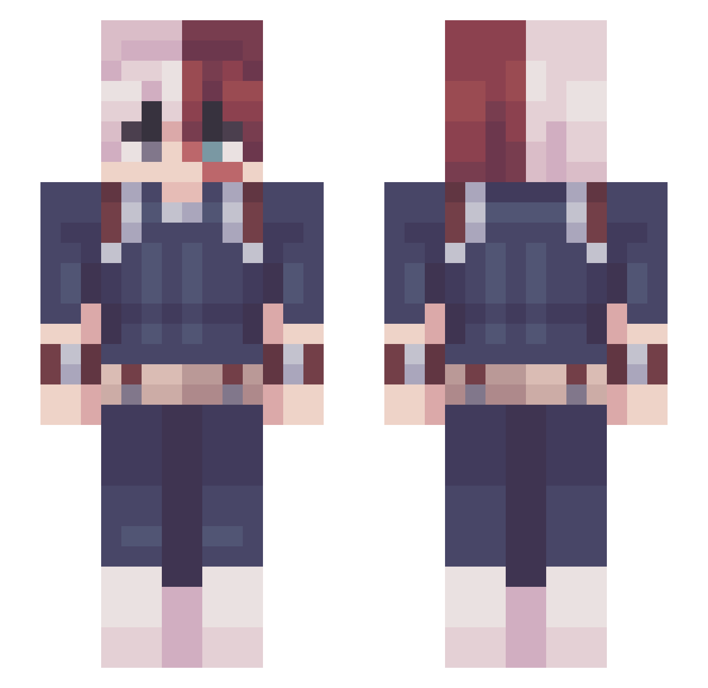 Alej4ndroNM Minecraft skin, front and back view