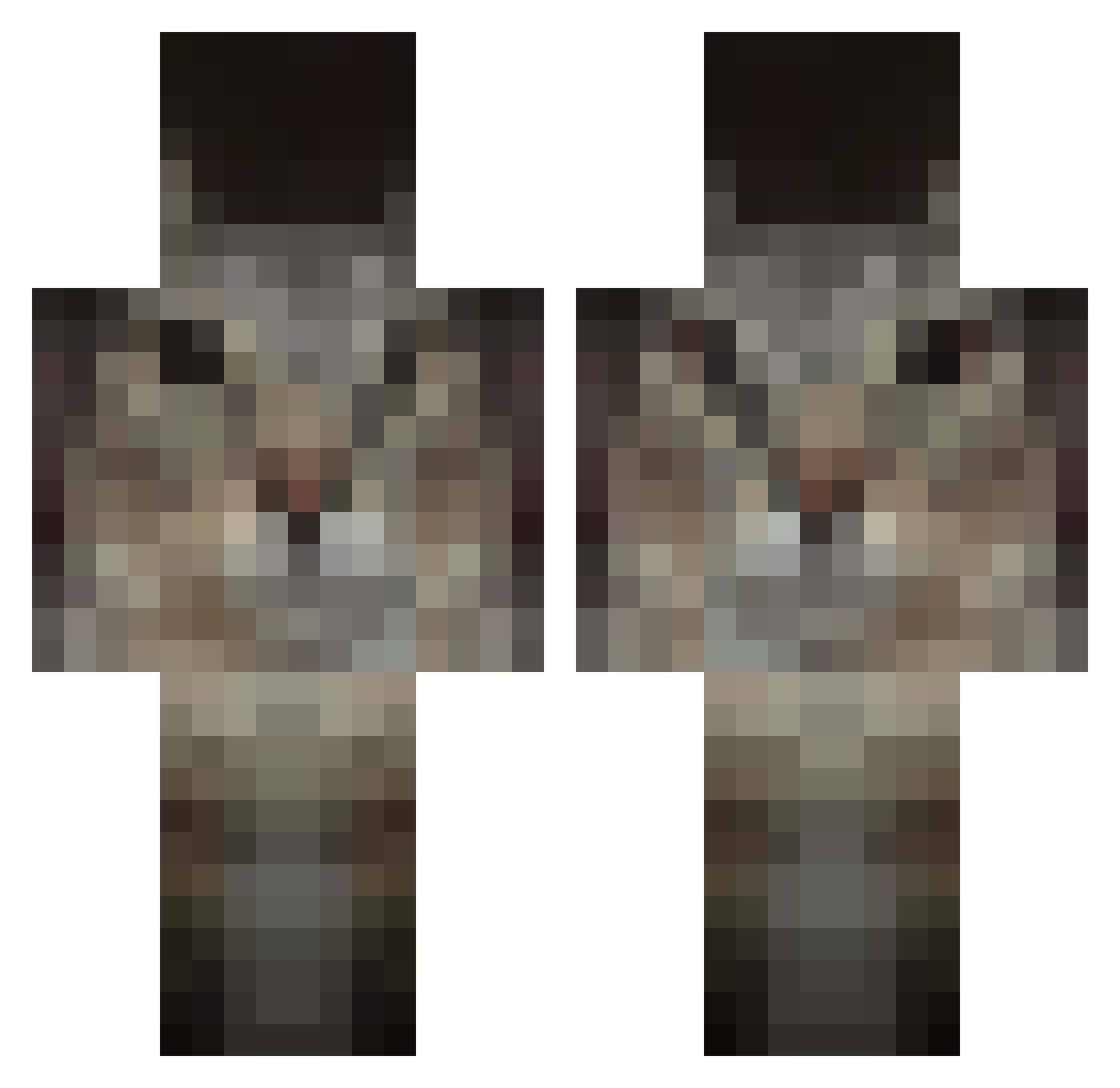 hyperium_pl Minecraft skin, front and back view