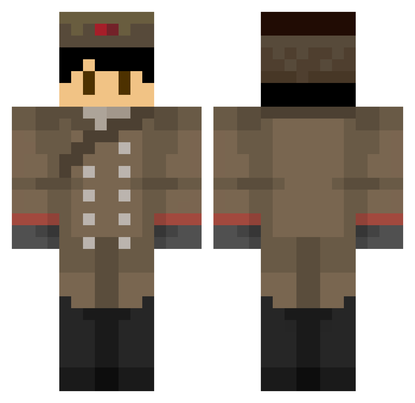 GeneralMcCookie Minecraft skin, front and back view