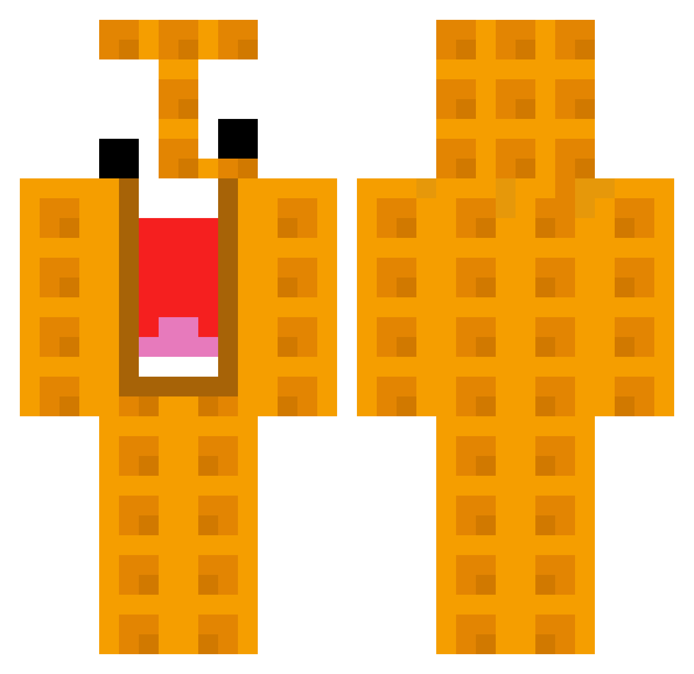 1jg Minecraft skin, front and back view