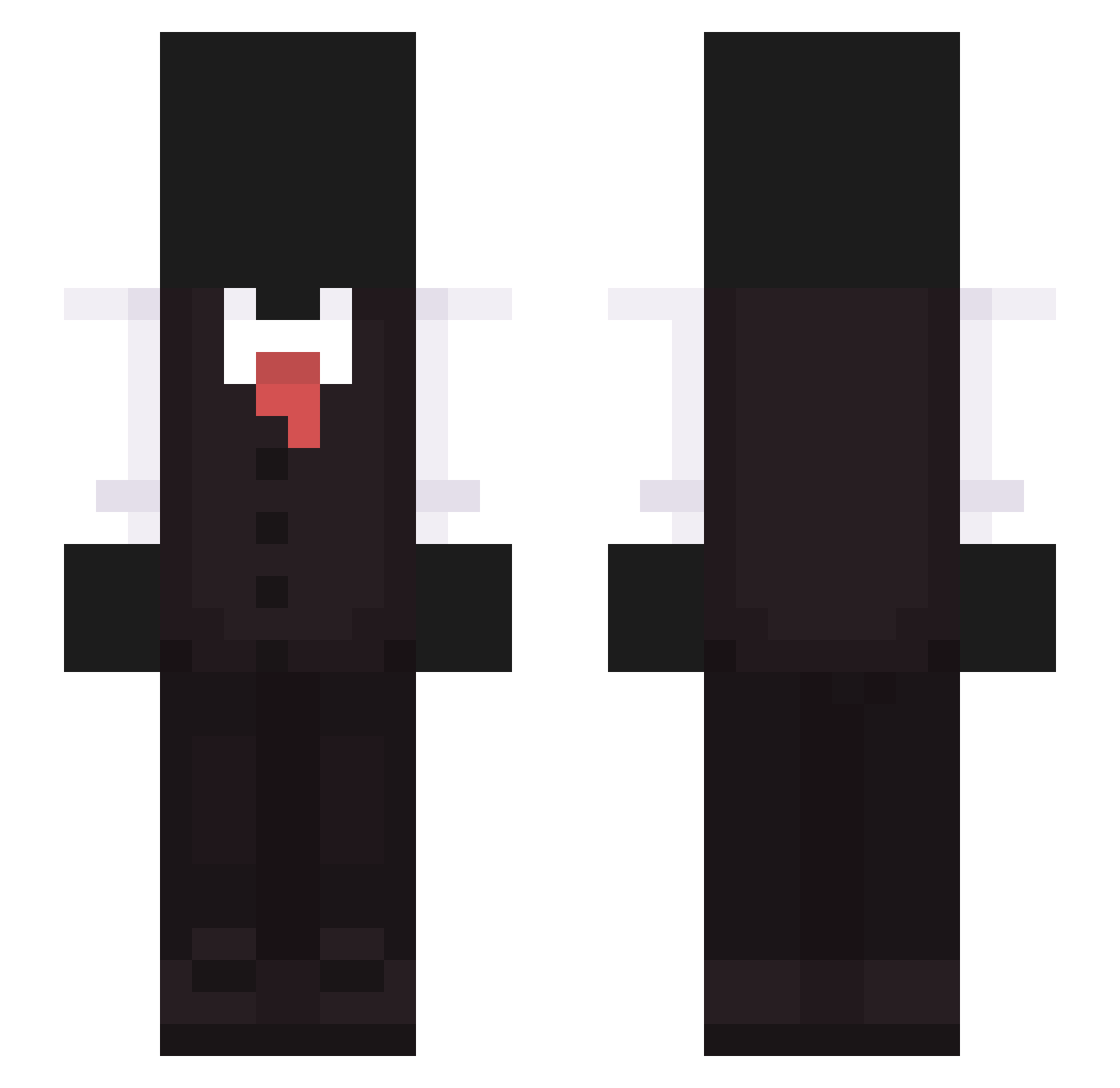 Sargypoo Minecraft skin, front and back view