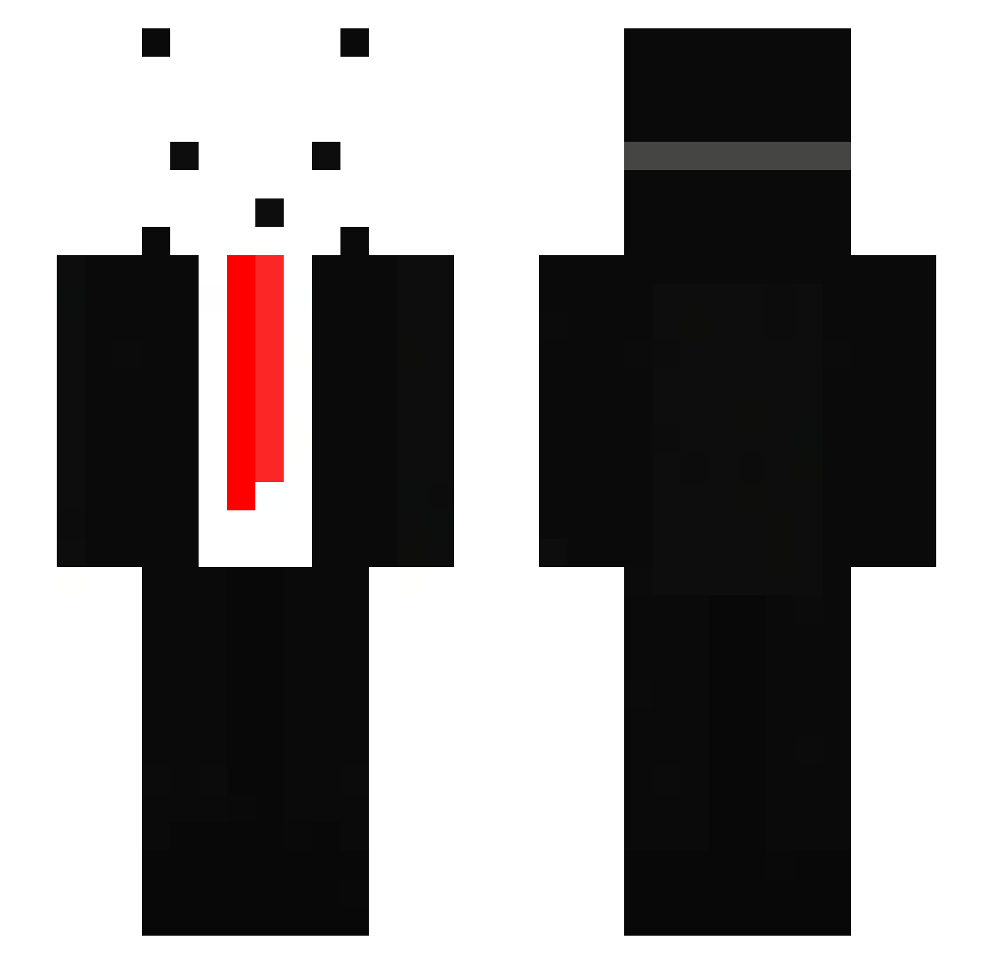 fycerock Minecraft skin, front and back view
