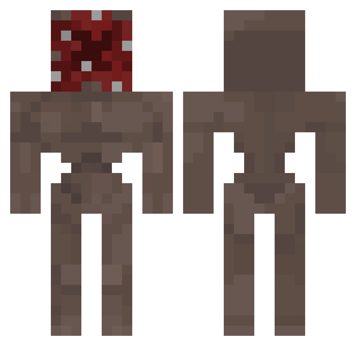 sigmaB123 Minecraft skin, front and back view