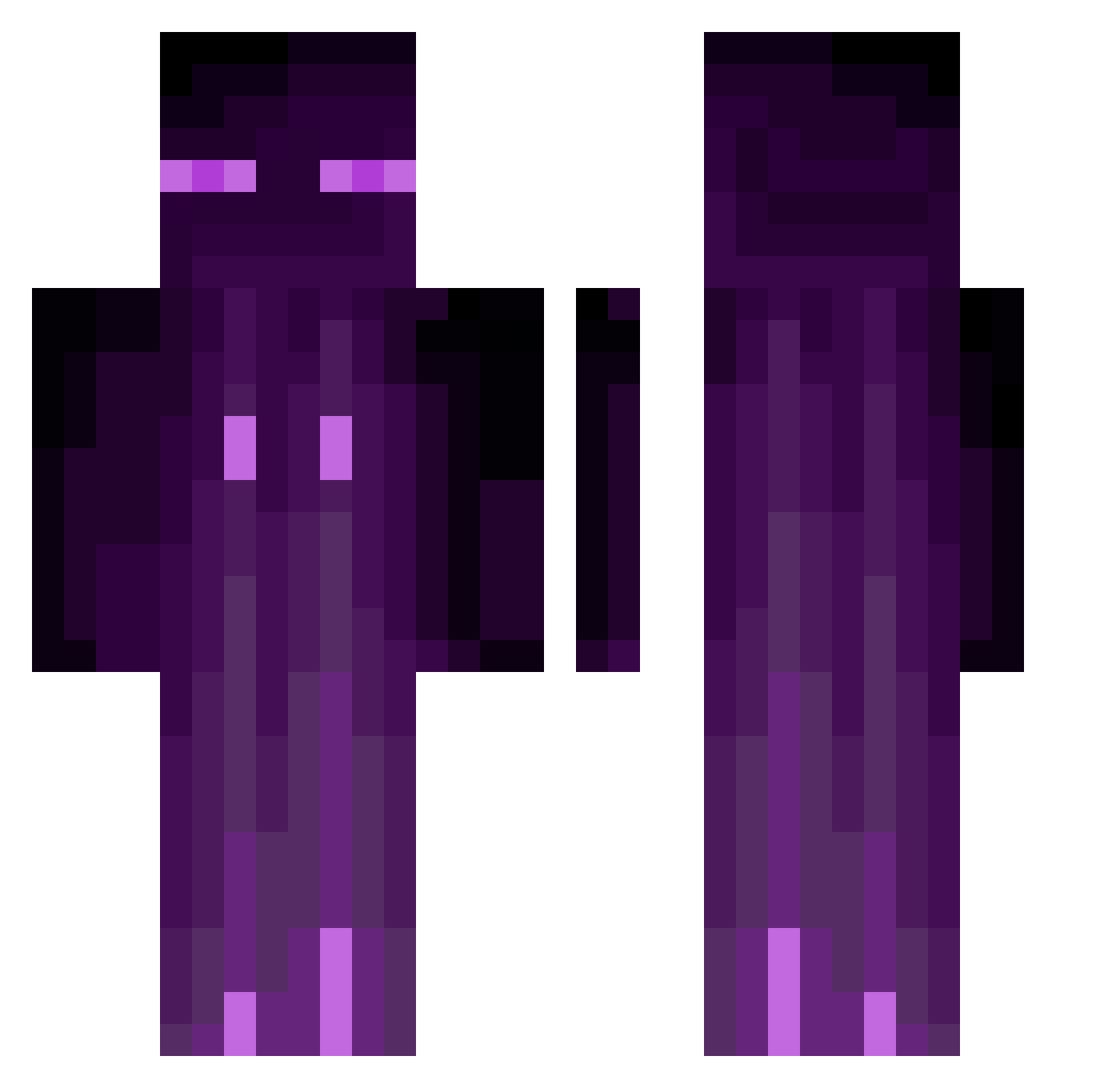 TRONSIII Minecraft skin, front and back view