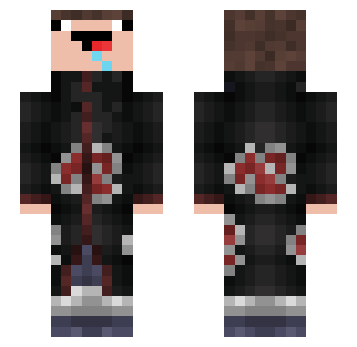 Rook1e_ Minecraft skin, front and back view