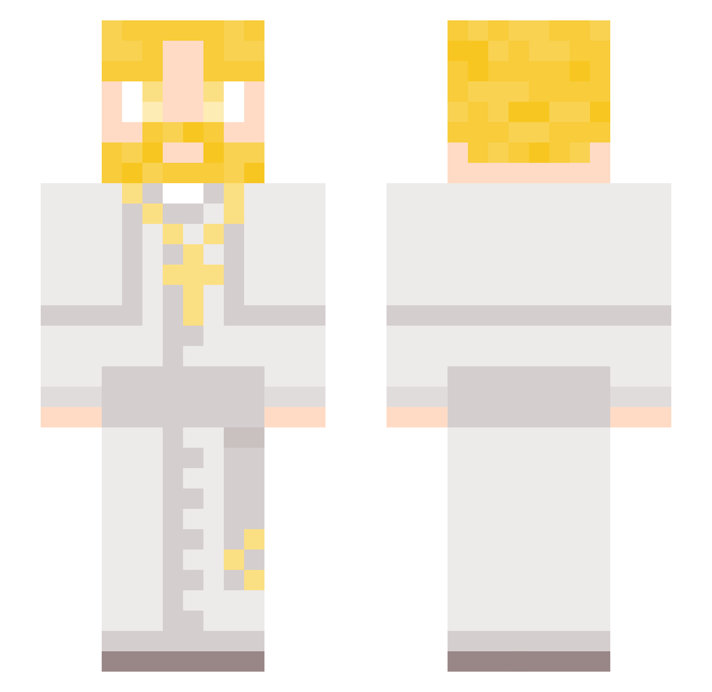 Dabsta123 Minecraft skin, front and back view