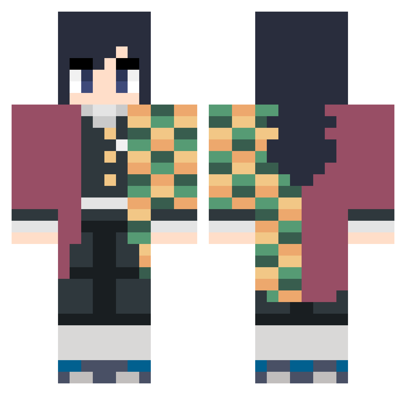 Tamzyy Minecraft skin, front and back view
