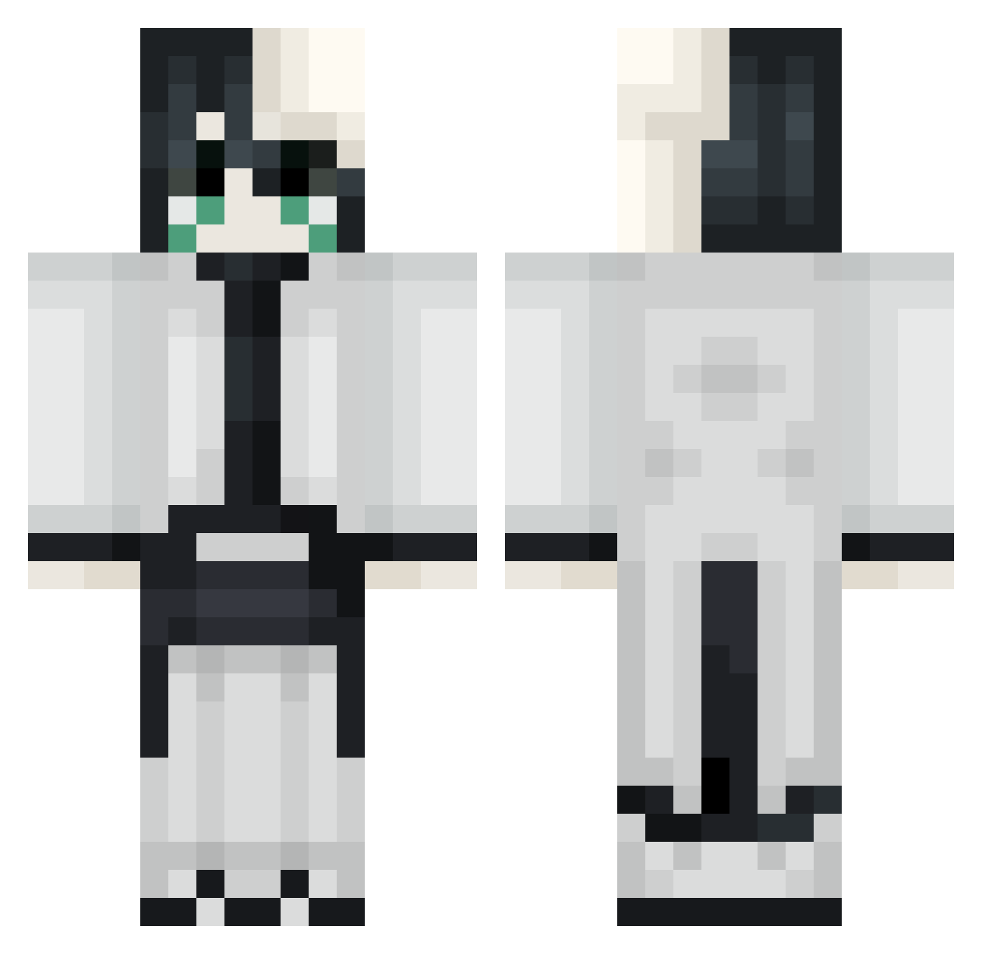 OOGABALOO Minecraft skin, front and back view