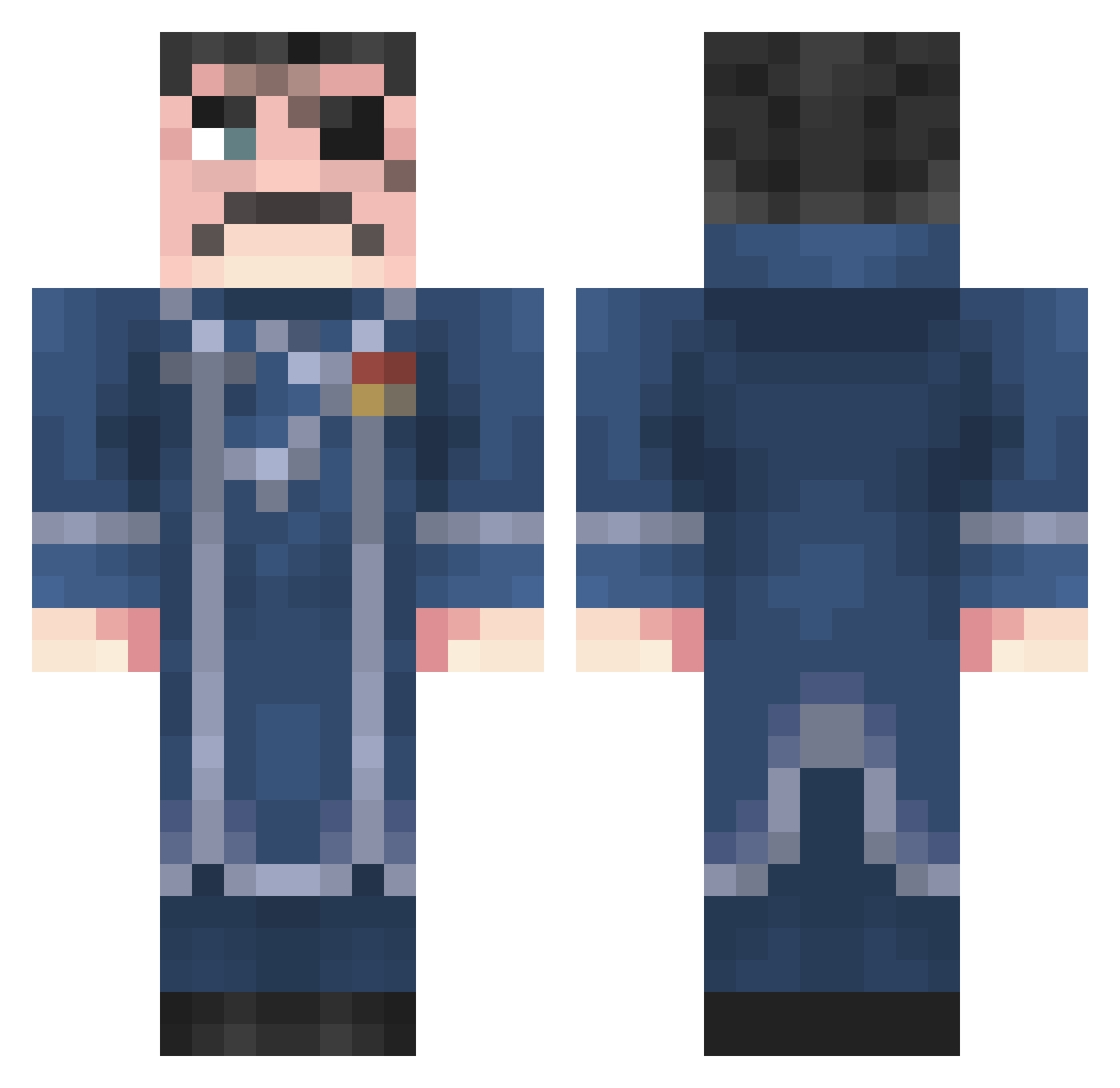KAJ_019 Minecraft skin, front and back view
